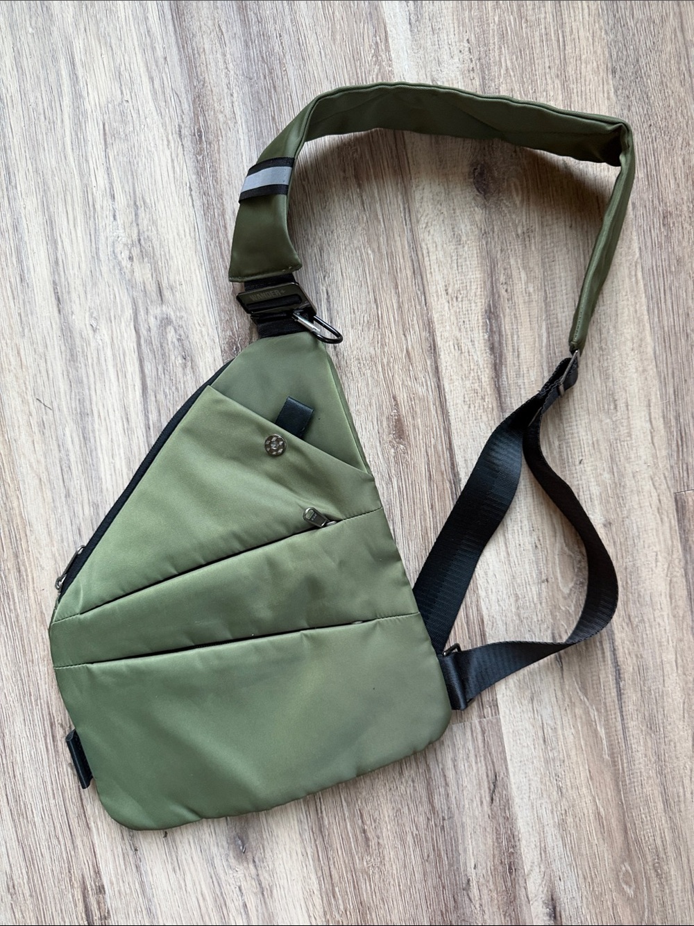 Wander Olive Green Unisex Sling Crossbody Bag